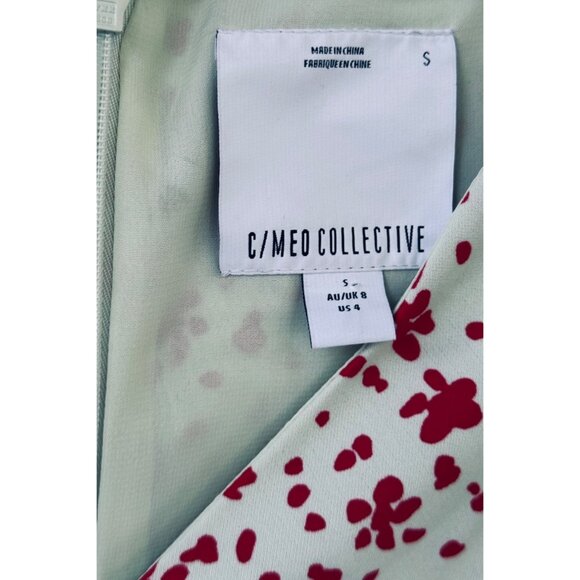 C/MEO Collective Women's Ruched Floral Midi Dress Small US 4 - Picture 8 of 11